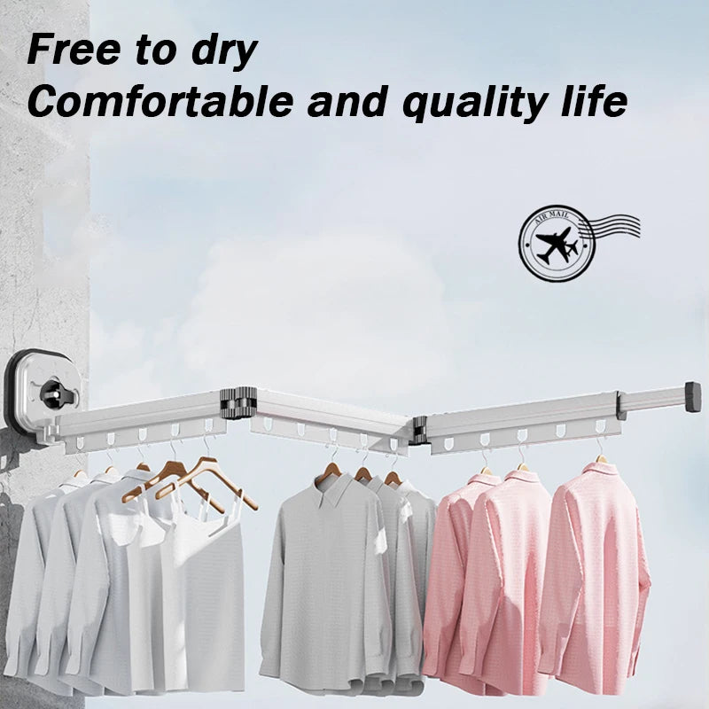 White No Punching Drying Rack Suction Cup Drying