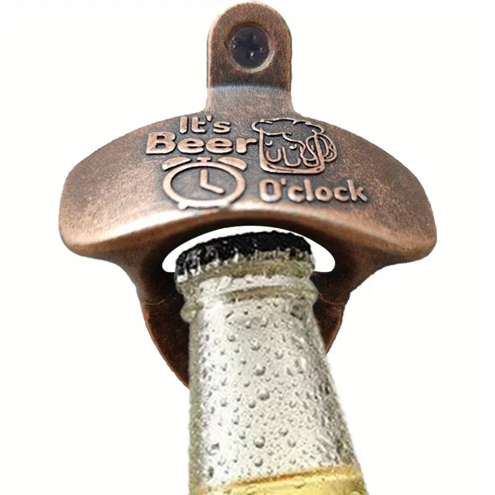 1pc It Beer Clock Bottle Opener Wall Mounted