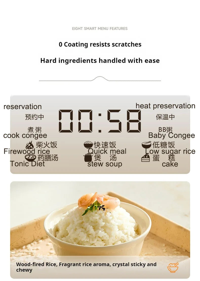 German Zemkon 5l Electric Rice Cooker Stainless Steel