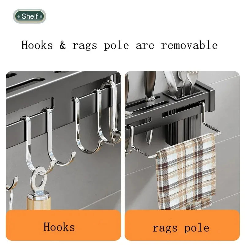 Stainless Steel Frame Wall Mounted Knife Holder Nail