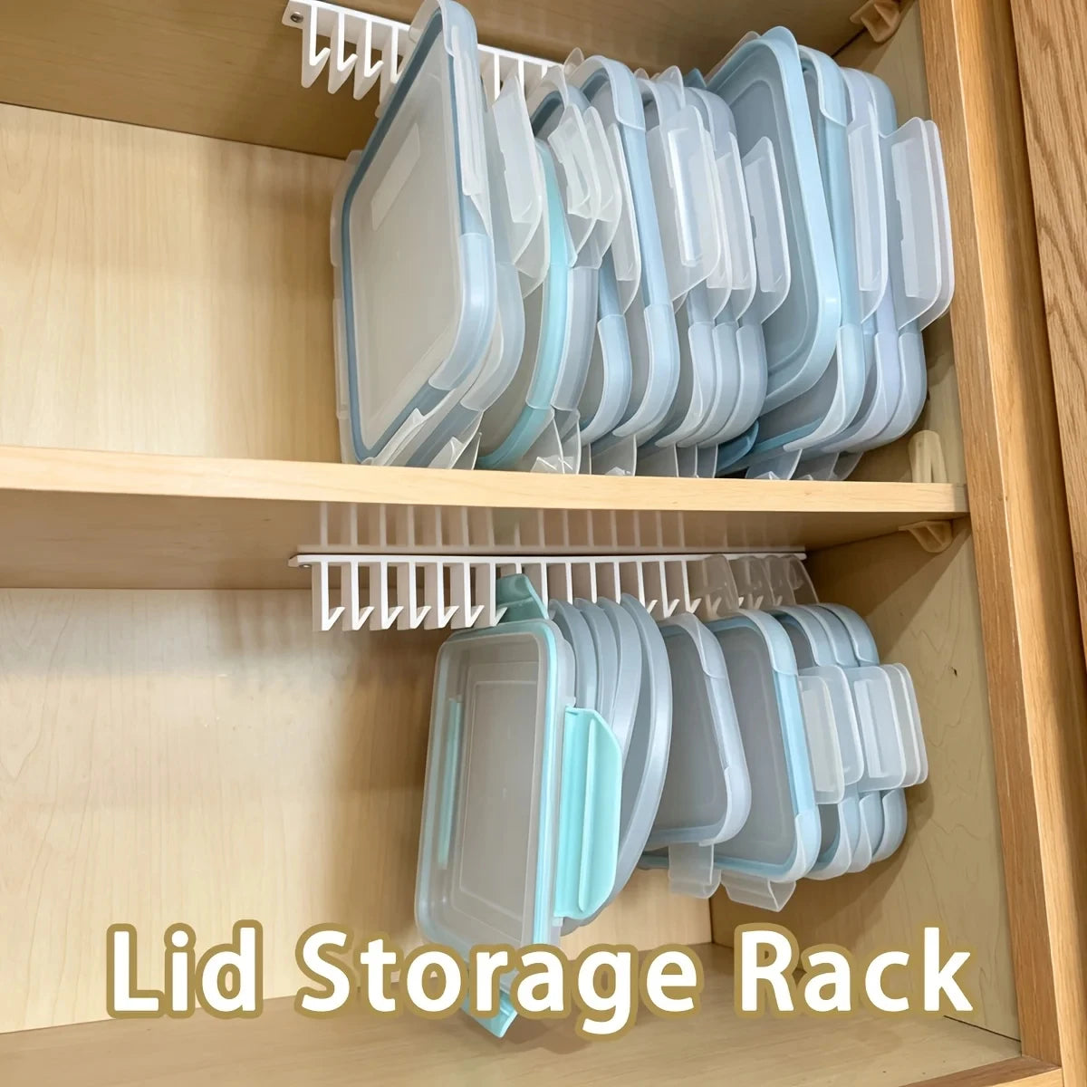 Under Cabinet Lid Organizer Food Container Lid Holder