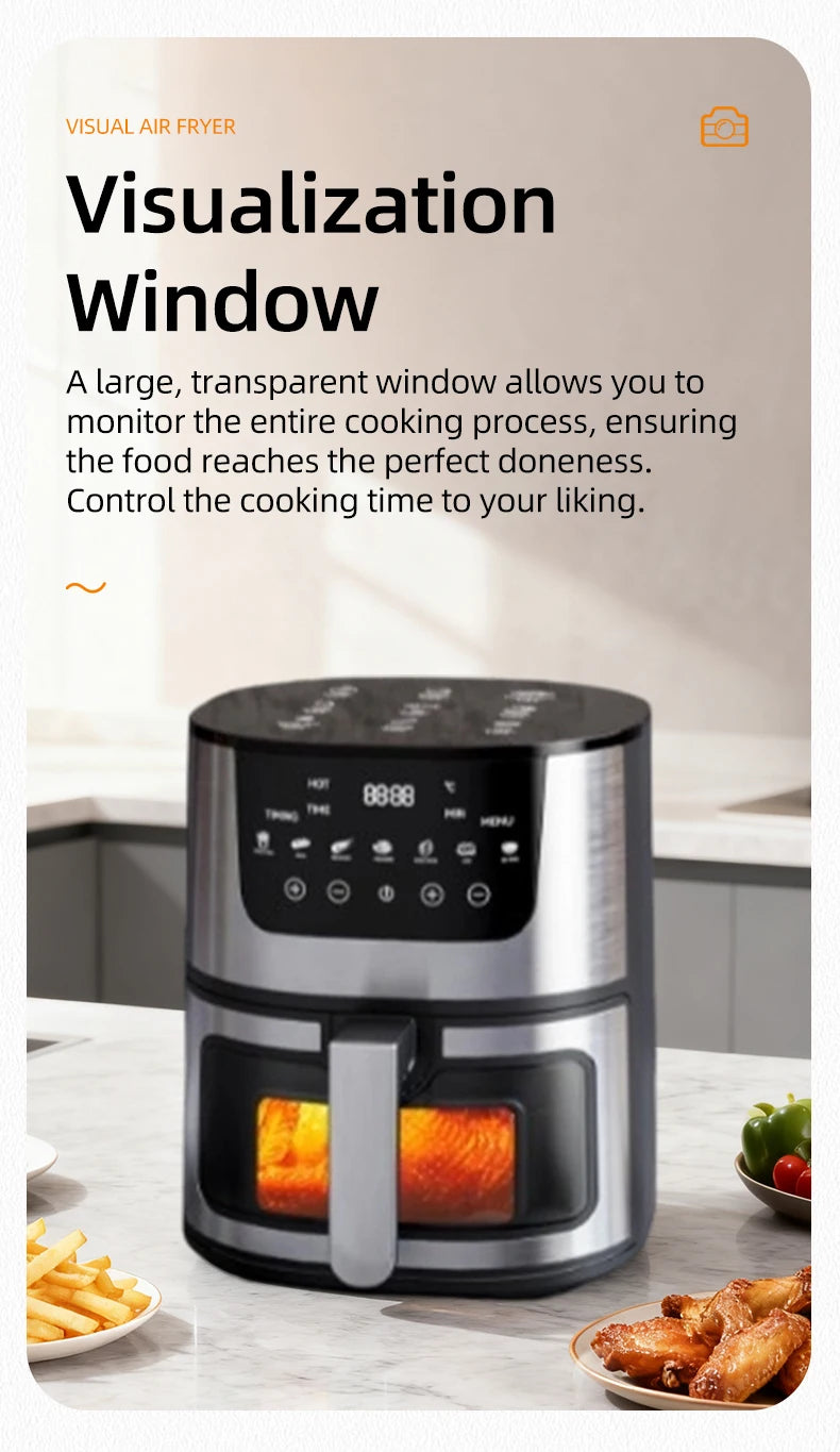 Divedeer 7l Visual Air Fryer - Large Capacity