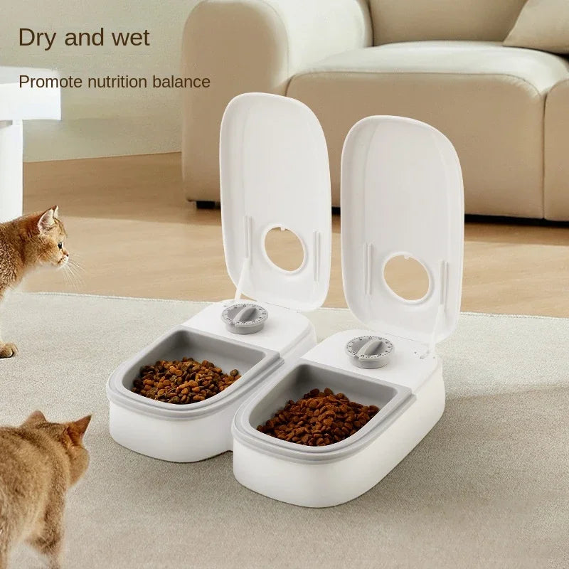 Dog Feeder Cat Automatic Feeding Water Bowl Timer