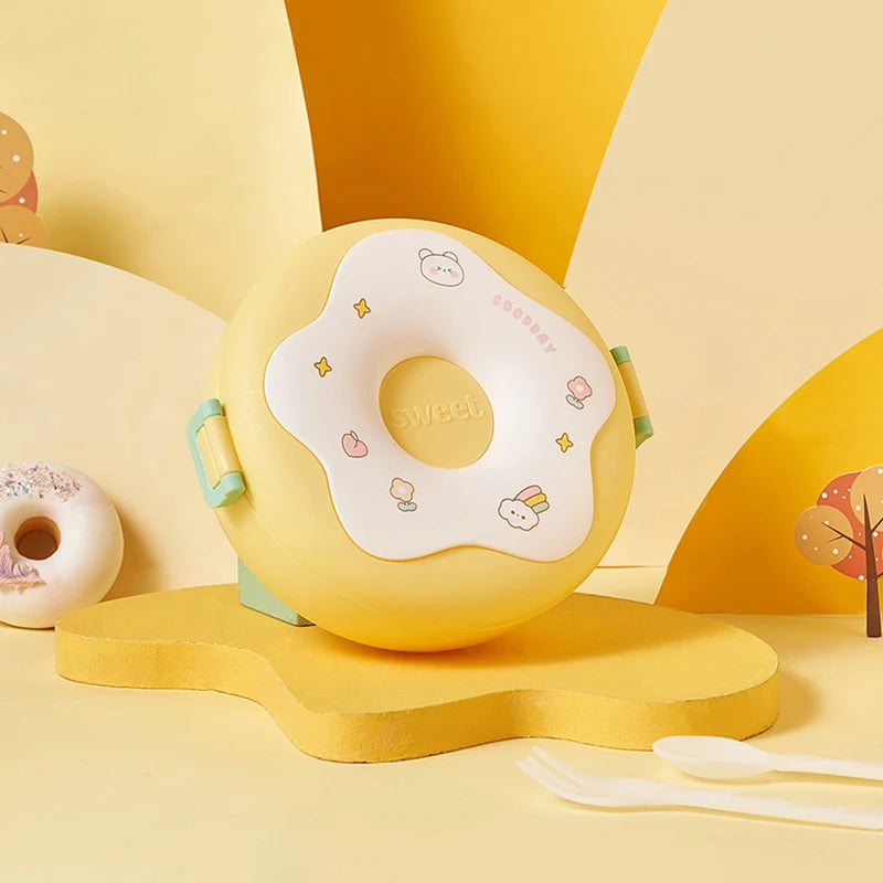 Lunch Box Kid School Child Snack Box Donut