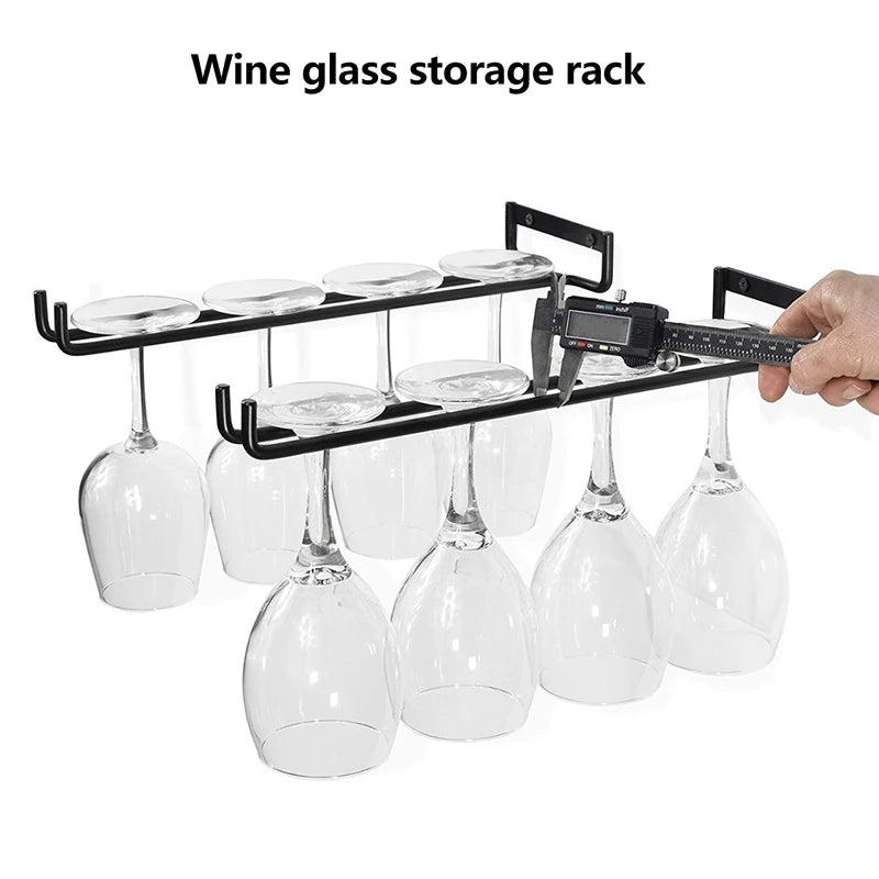 1pc Iron Wall Mount Wine Glass Rack Hanging