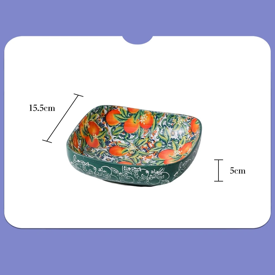 1pc Ceramic Tableware Bohemian Style Retro Tableware Creative
