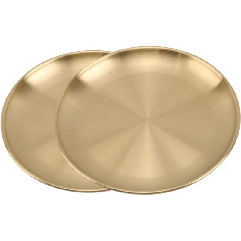 Stainless Steel Metal Dining Disc Round Bone Spitting