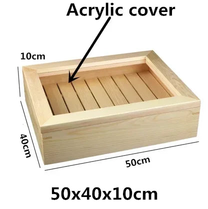 Japanese Cuisine Wooden Sashimi Sushi Box Lid Fish