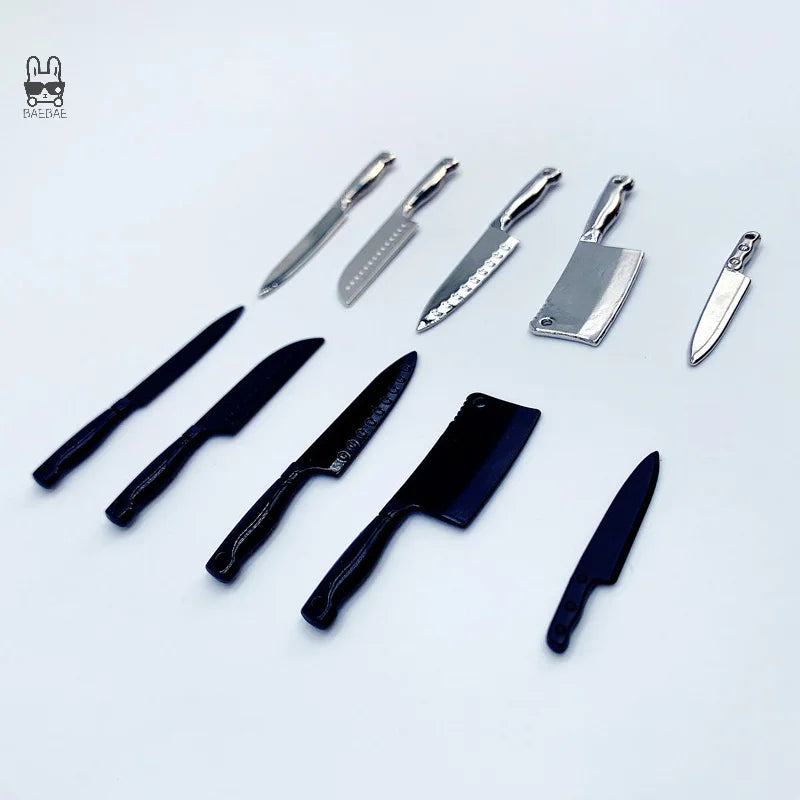 1/12 Dollhouse Mini Knives Model Dollhouse Cooking Utensils