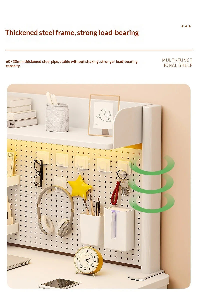 Desktop Storage Rack Pegboard Desk Organizer Shelfcomputer