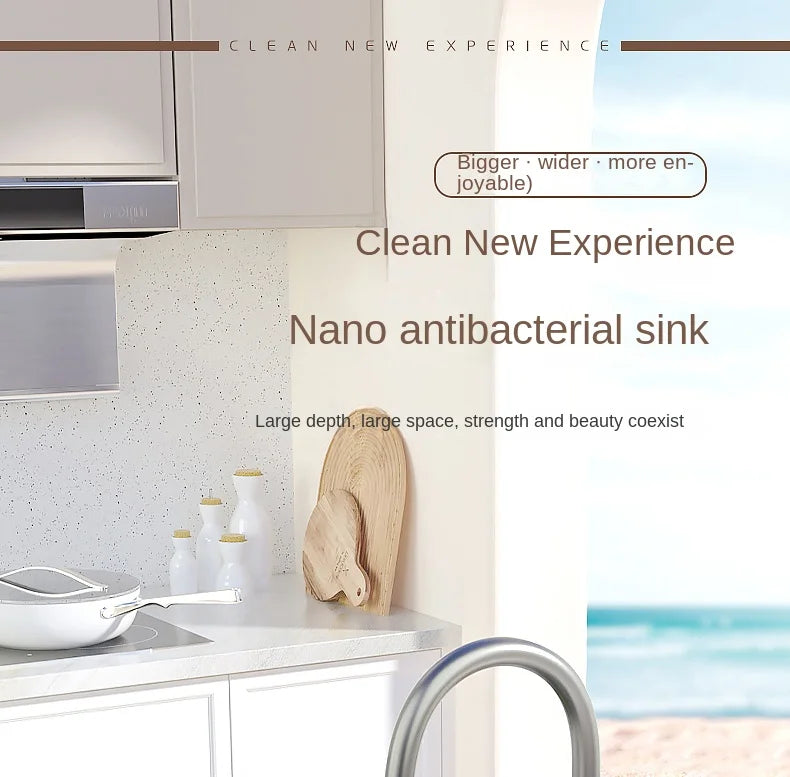 Waterfall Sink Nanometer 304 Stainless Steel Large Slot