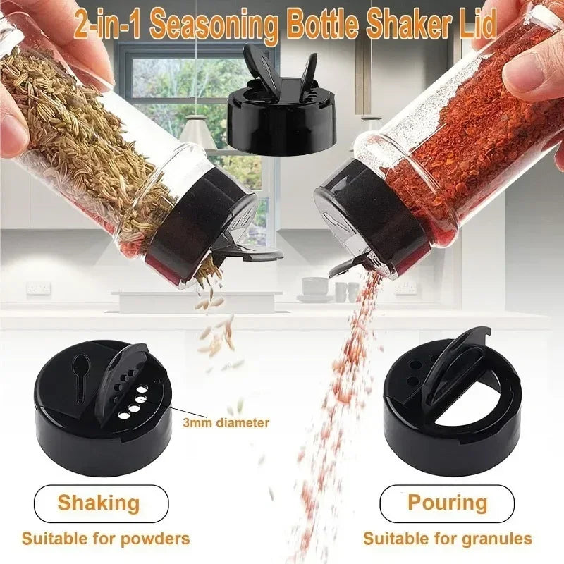 1/20pcs Transparent Spice Bottle Pepper Shaker Salt Seasoning