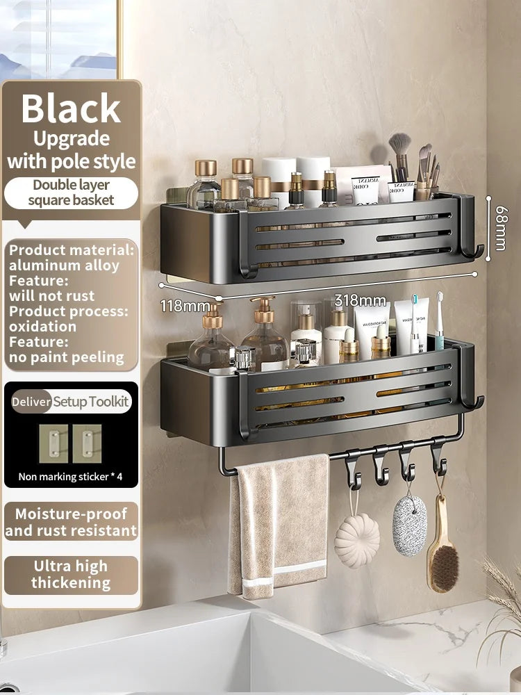 No Need To Drill Wall Installation Aluminum Bathroom