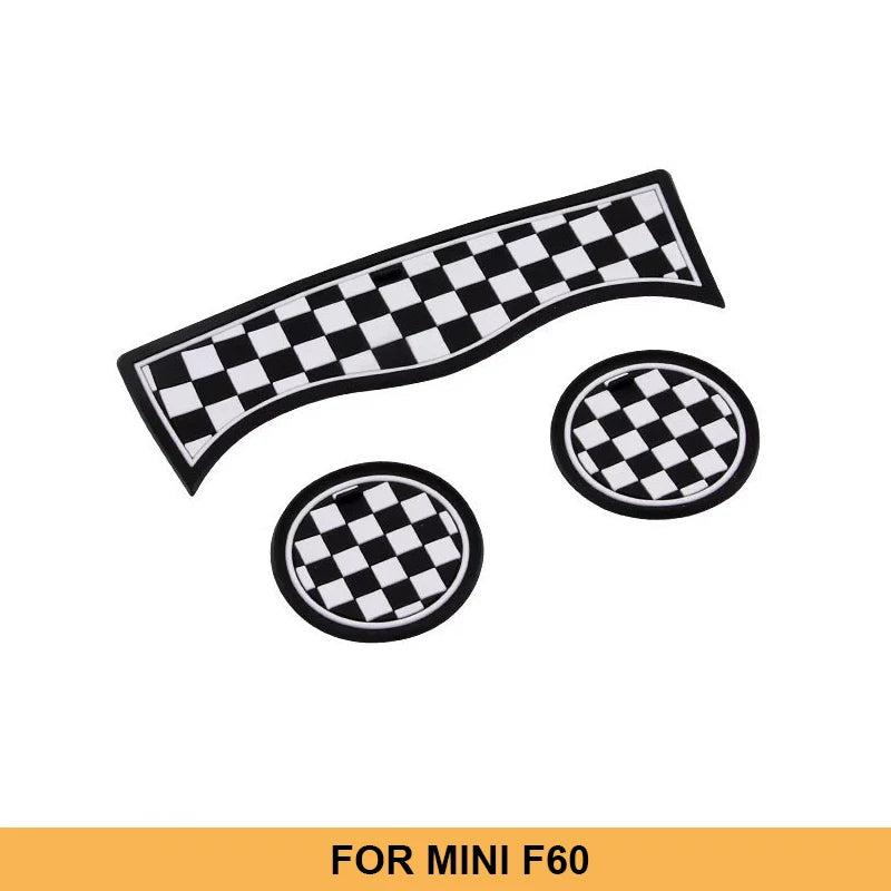3pcs Non-Slip Car Water Cup Pad Silicone Mat