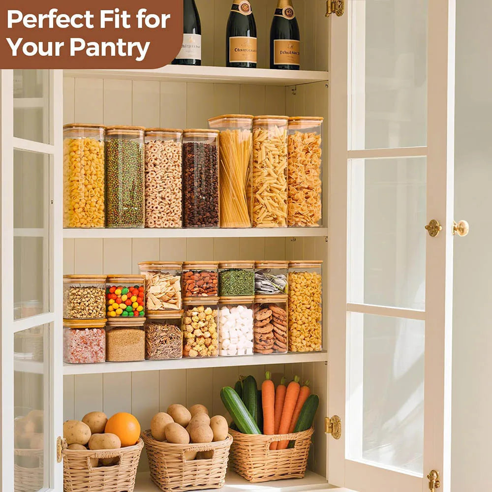 Airtight Glass Storage Canister Lids Food Storage Container