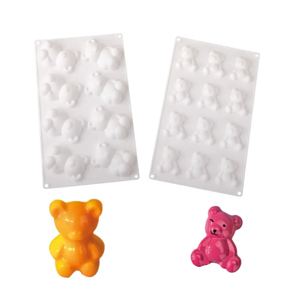 6/8/12 Cells Baking Cake Molds Little Bear Shape