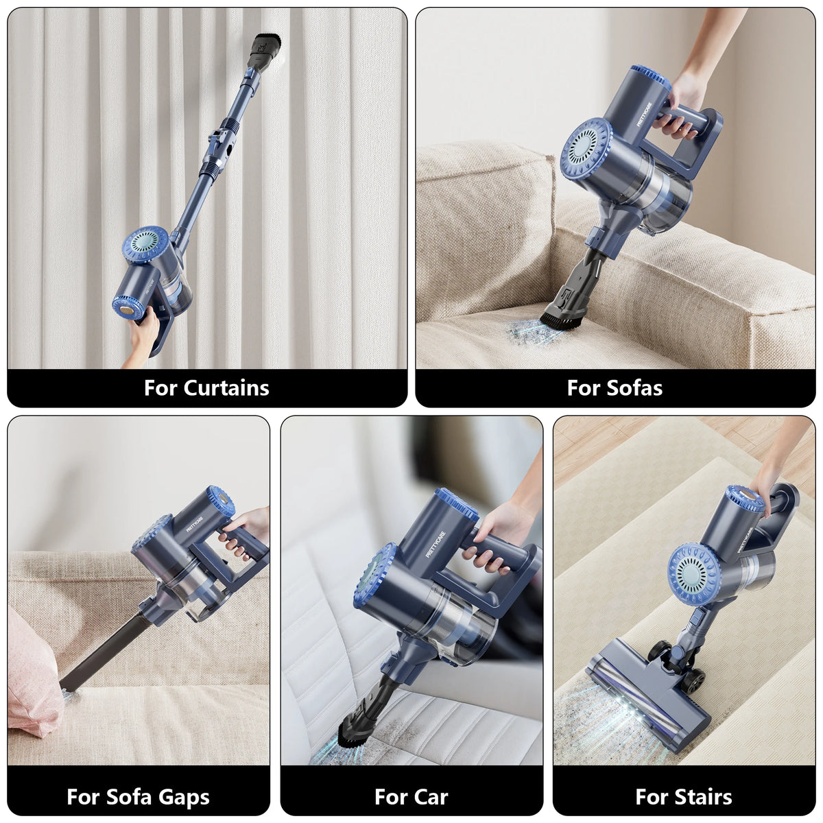 Prettycare W400 Cordless Vacuum Cleaner 25kpa 40 Mins