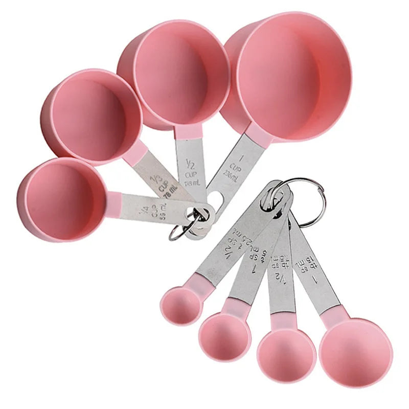 8pcs Measuring Cups & Spoons Stackable Nesting Measure