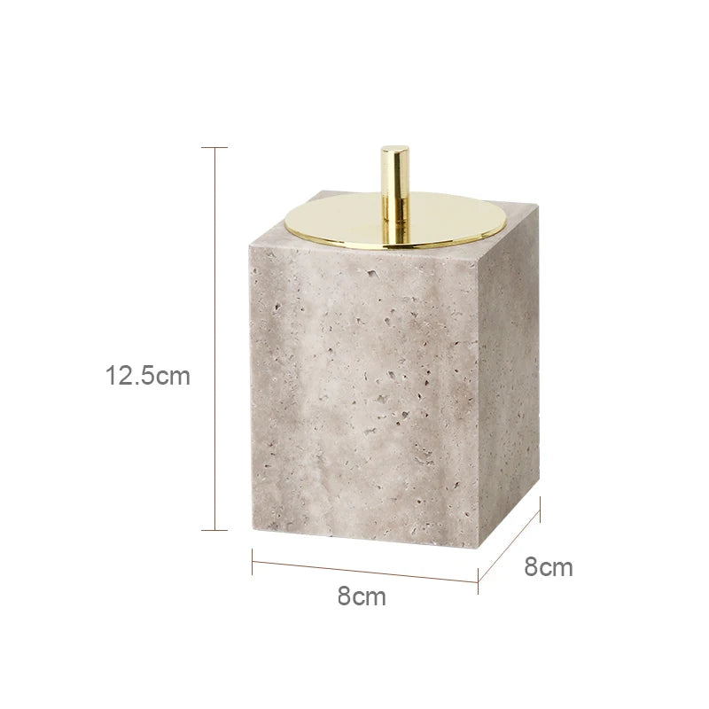 Travertino Grigio Bathroom Antique Natural Marble Soap Dispenser