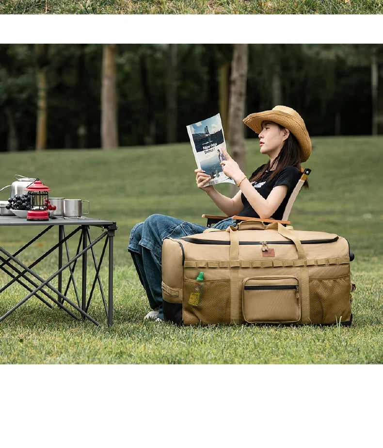 130l Outdoor Large-Capacity Trolley Backpack Thickened Storage