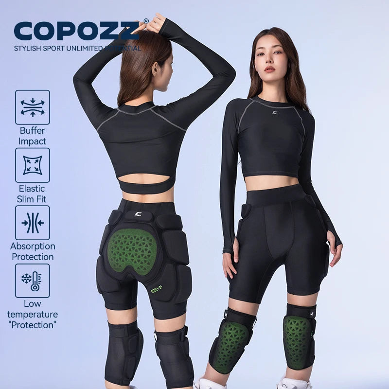 Copozz Ski Knee Hip Pads Women Men Esa