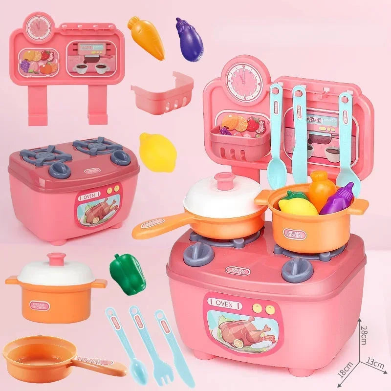 Toys Imitated Chef Light Music Pretend Cooking Food