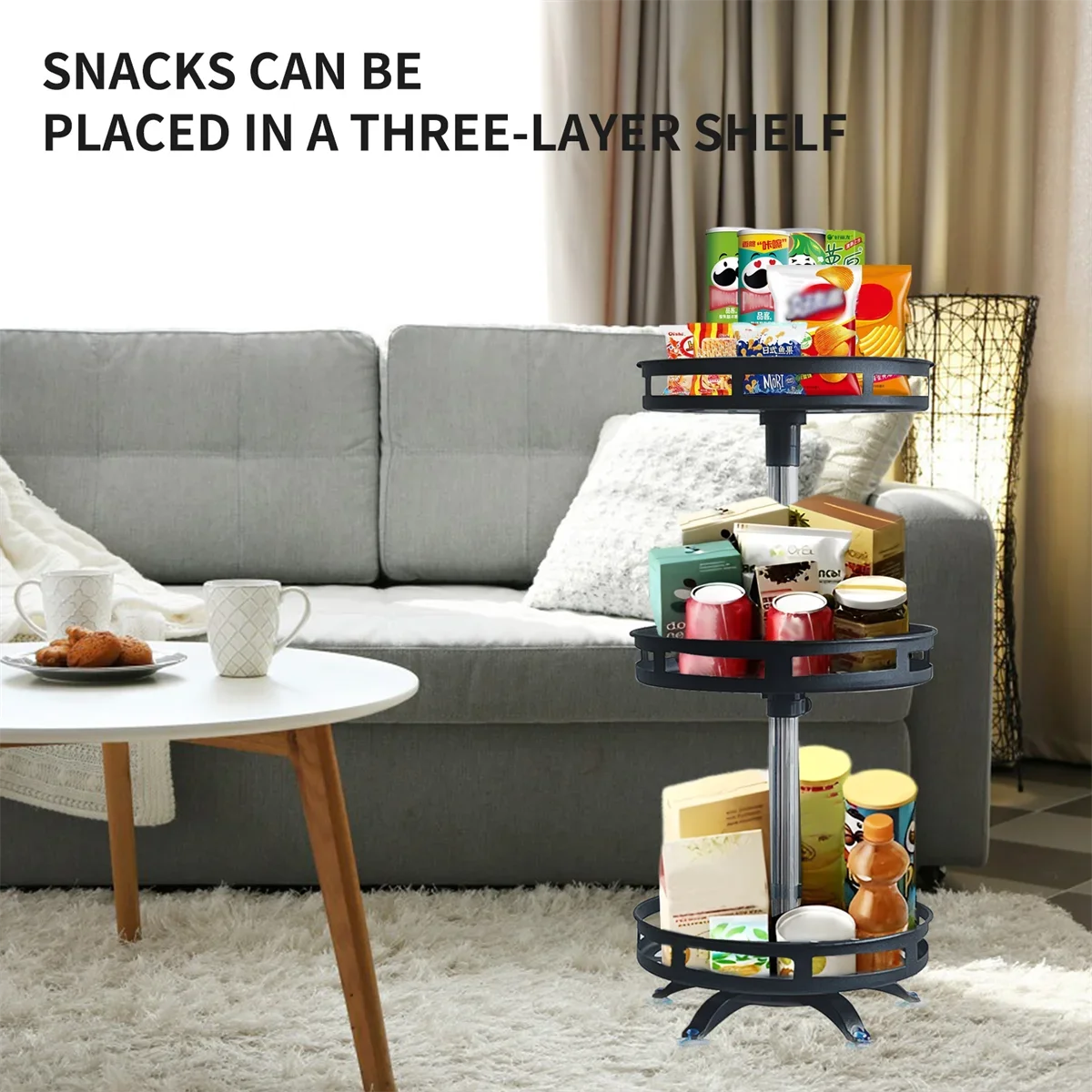 Rotatable Organizer Turntable 360 Swivel Spice Rack Tidy