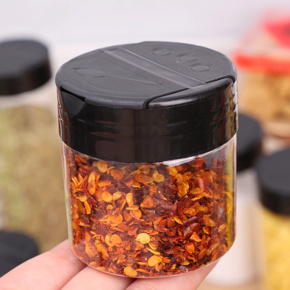 1/20pcs Clear Plastic Spice Bottles Salt Pepper Shaker