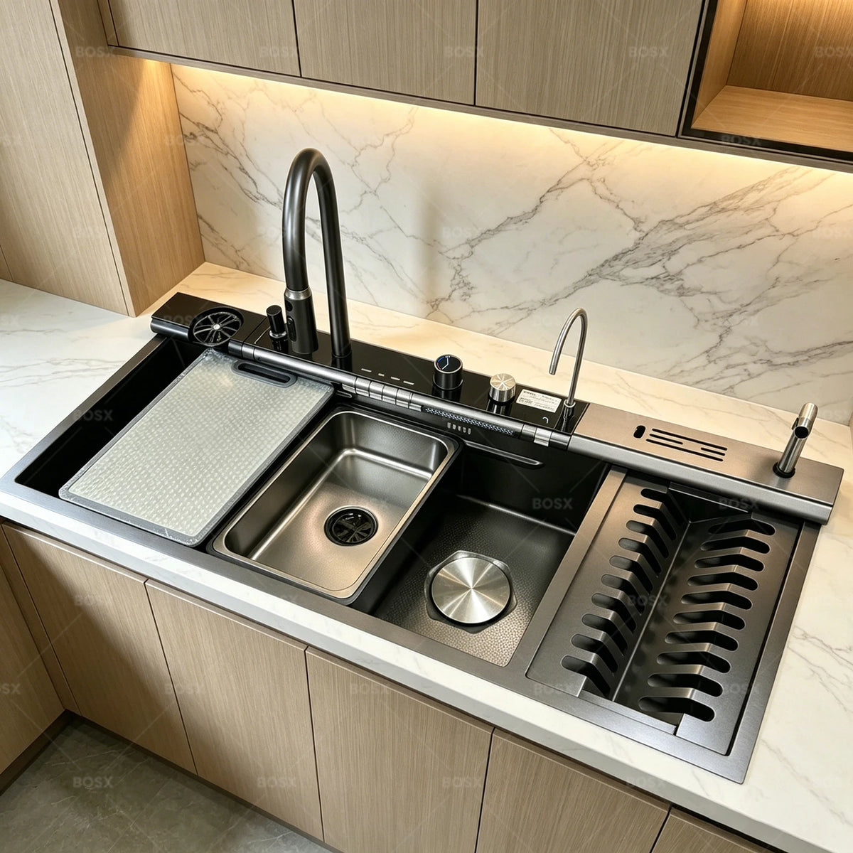 Sinks Stainless Steel Waterfall Sink Includes 120 50