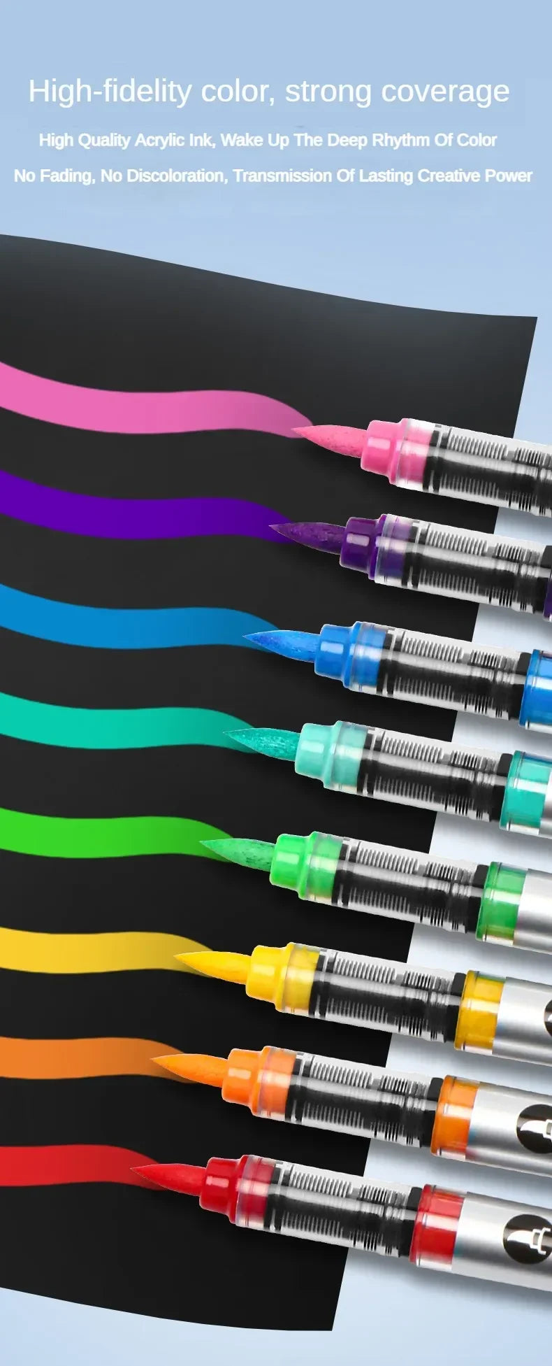 Grasp 120/1 Colors Acrylic Markers Brush Tip Paint