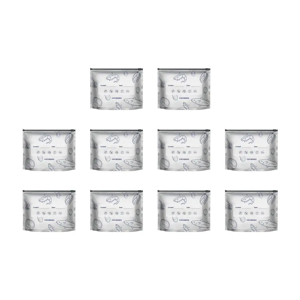 10/30pcs Aluminum Foil Storage Bags Freezer Sealed Organizers