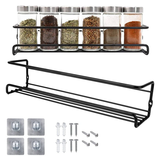 Spice Bottle Rack Wall-Mounted Storage Rack Suitable Organizer