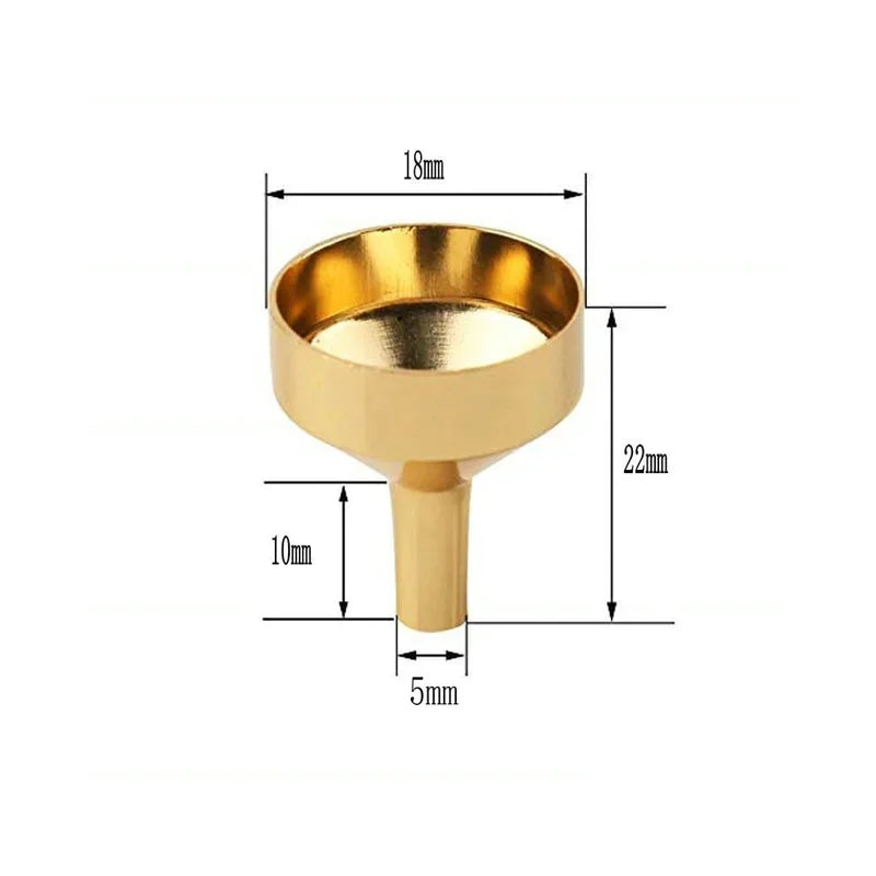 10/5/1pcs Stainless Steel Mini Funnel Detachable Filter