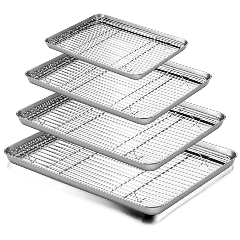 Stainless Steel Baking Tray Cooling Rack Grid Drying