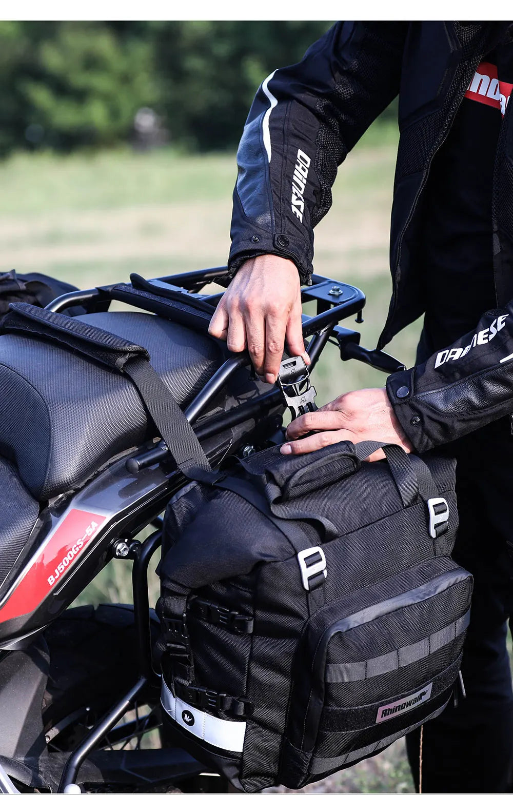 Rhinowalk 2pcs Motorcycle Saddle Bag Motor Bag 3d