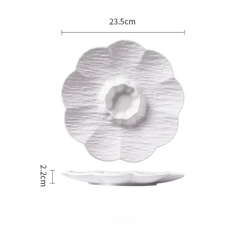 1pc White Ceramic Dumpling Plate Vinegar Dish Special
