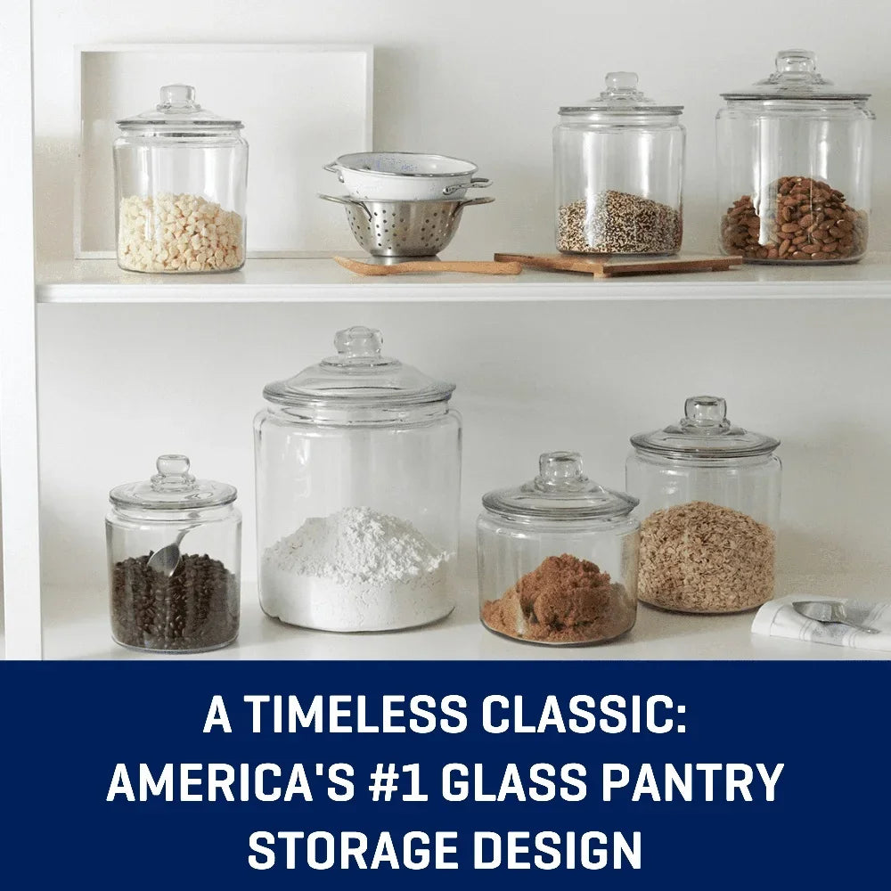 Gallon Glass Storage Jar Lid Wide Mouth Food