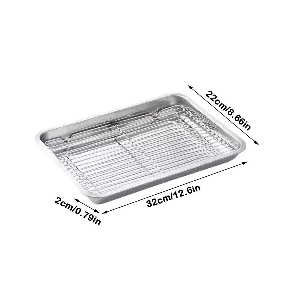 Non-Stick Stainless Steel Baking Pan Cooling Rack Square