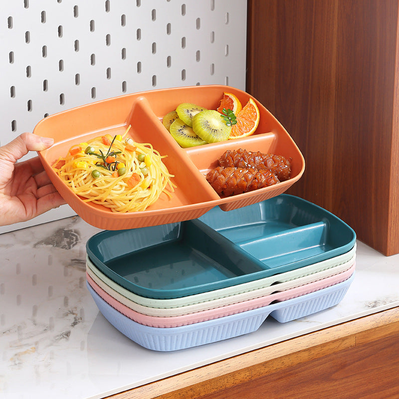 Divided Dish Diet Reusable Dinner Plate Dinnerware Portion