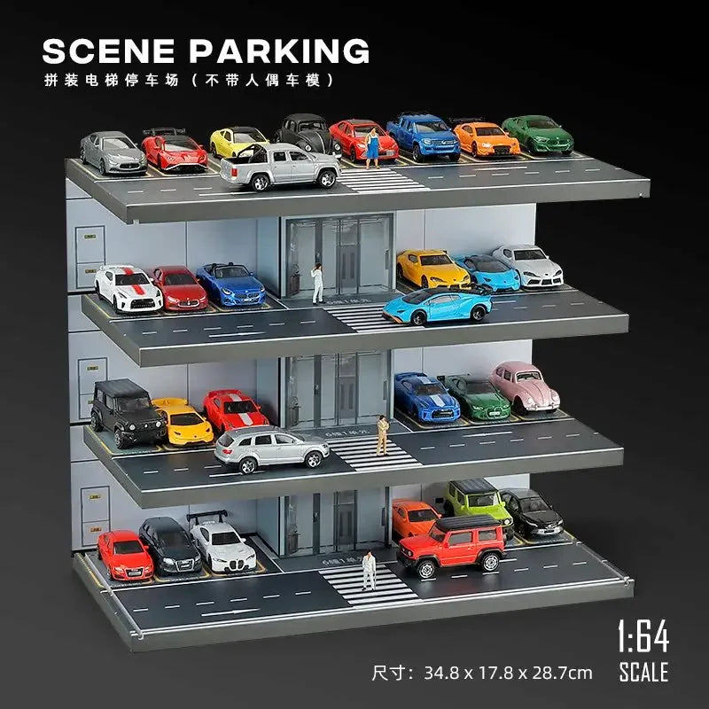 Collector 1/64 Parking Lot Toy Car Model Storage