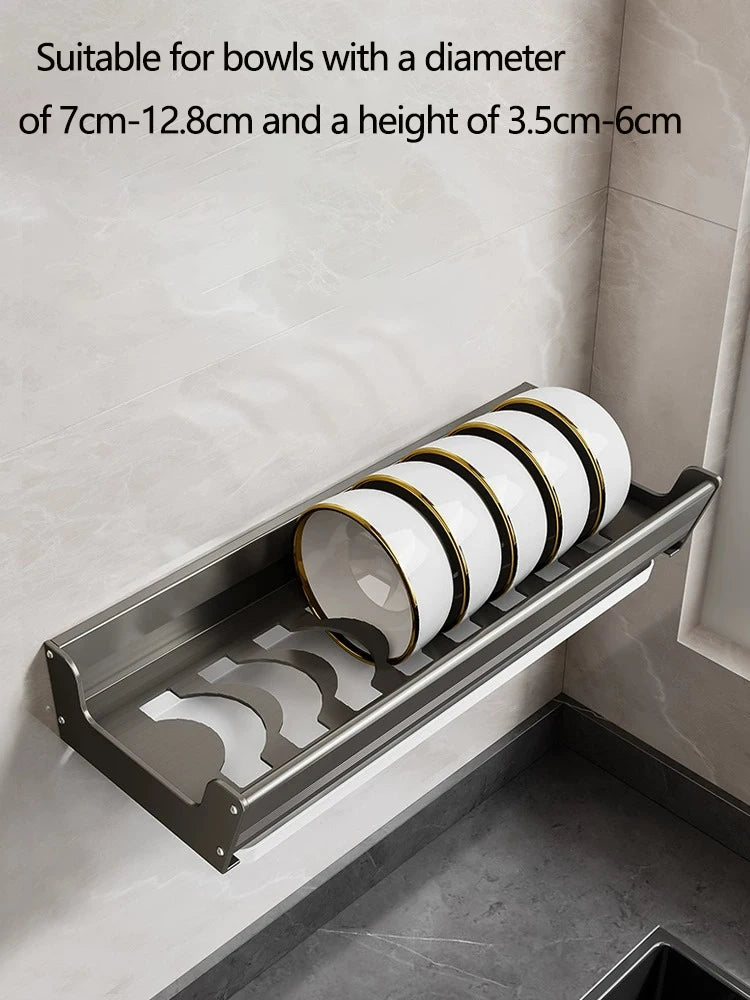 Wall Mounted Dish Drainer Dish Drying Rack Storage