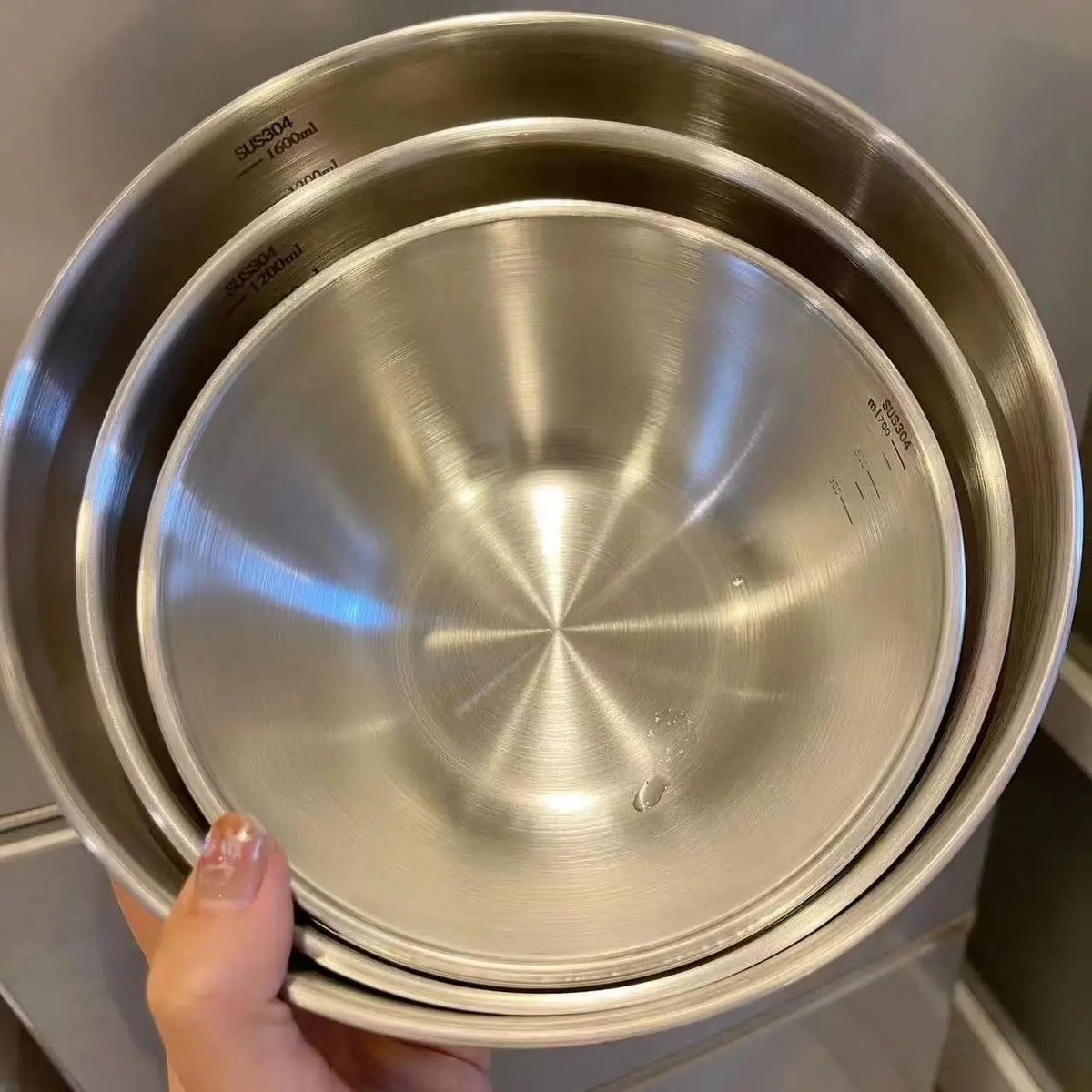 1-3 Stainless Steel Bowl Scale Cooking Baking Food