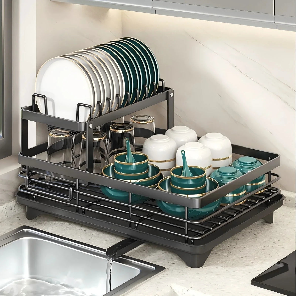 Dish Drying Rack Counter Large Dish Rack Drainboard
