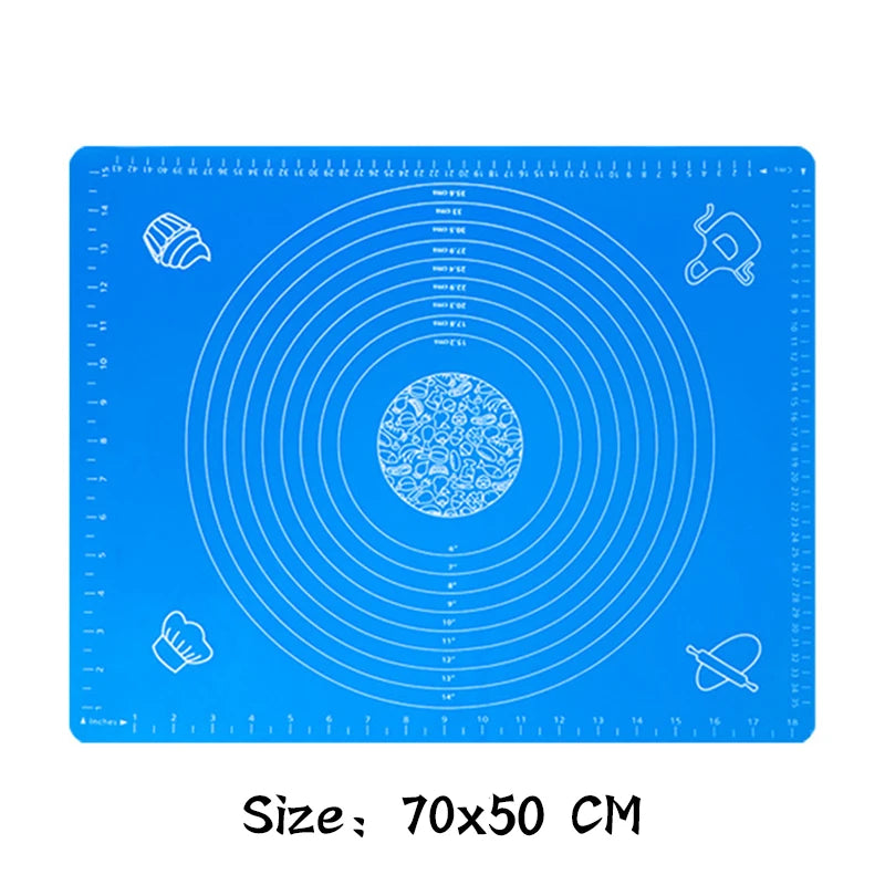 Multicolor Silicone Baking Mat 70/50/40cm Sheet Pizza Dough