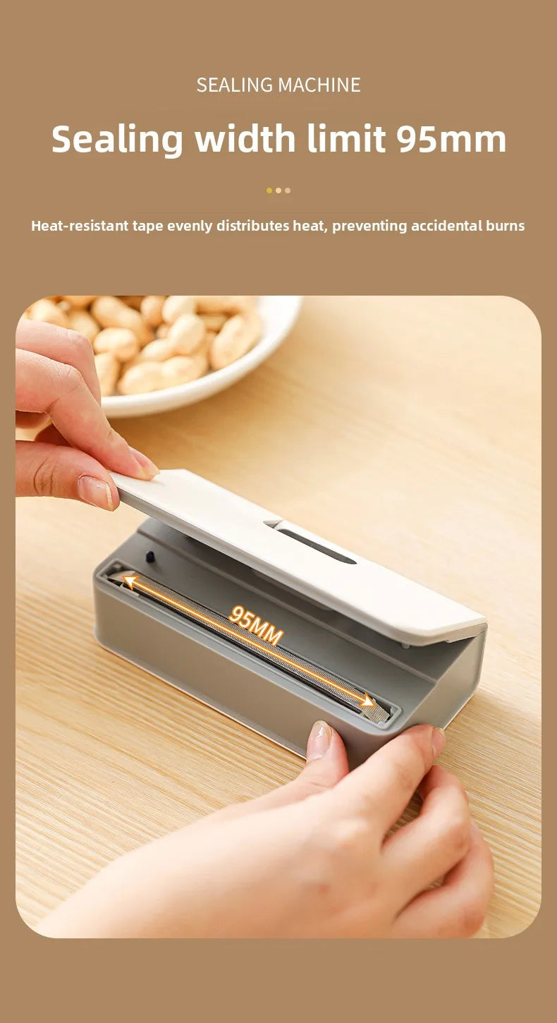 Compact In Rechargeable Bag Sealer Heat Seal Cutter