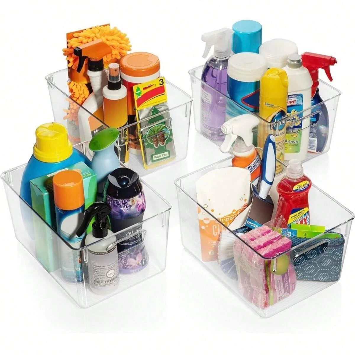 Clear Acrylic Storage Bins Refrigerator Organizer Food Storage