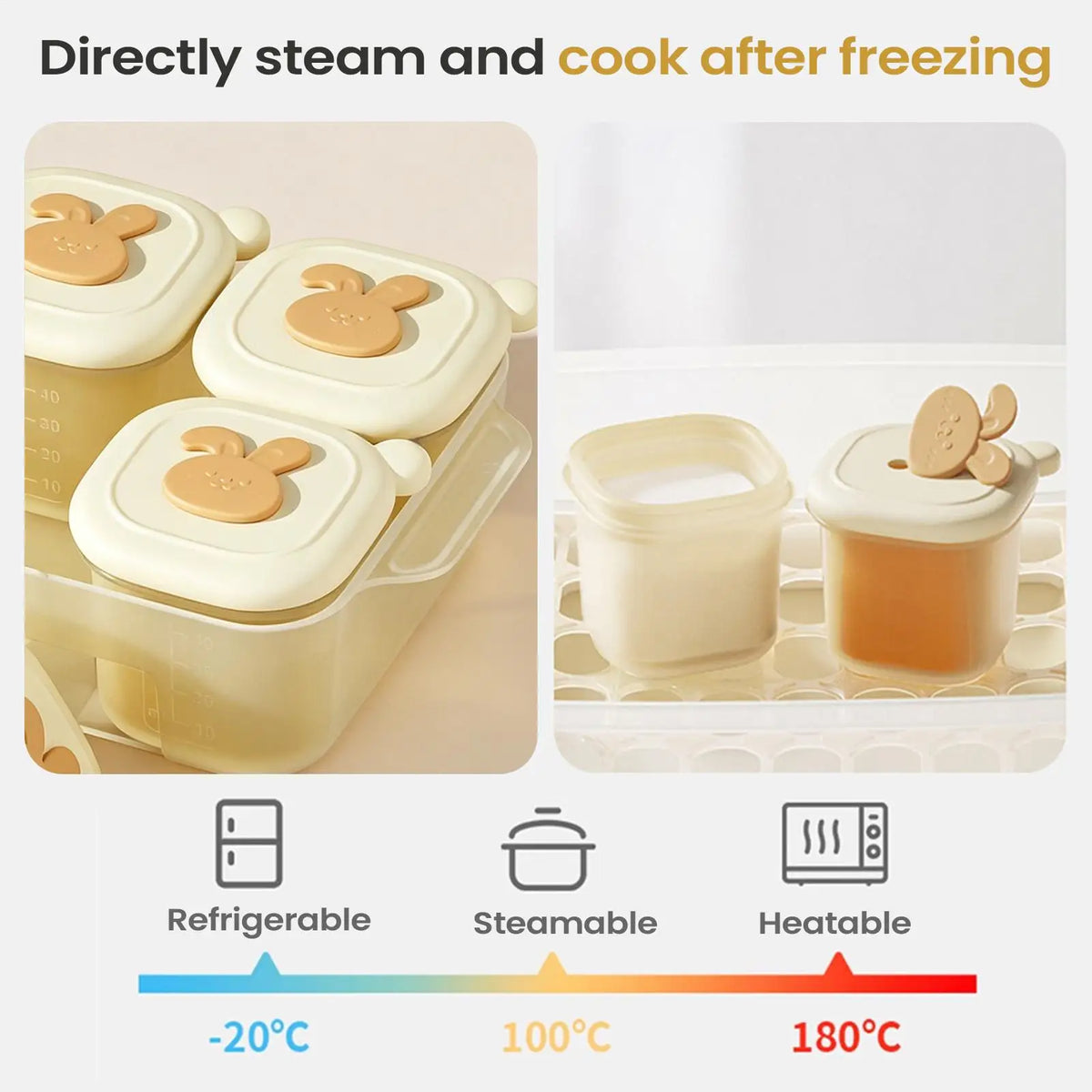 Baby Food Storage Containers Freezer Trays Food Storage