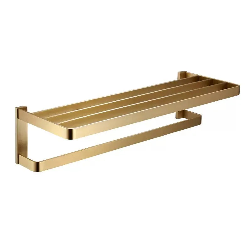 Bathroom Towel Rack Corner Shelf Paper Holder Hook