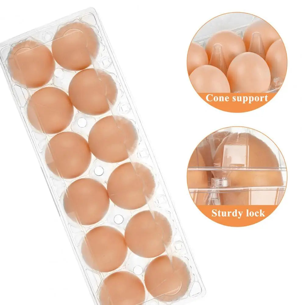 50pcs Egg Holder Plastic Cartons 12 Count Reusable