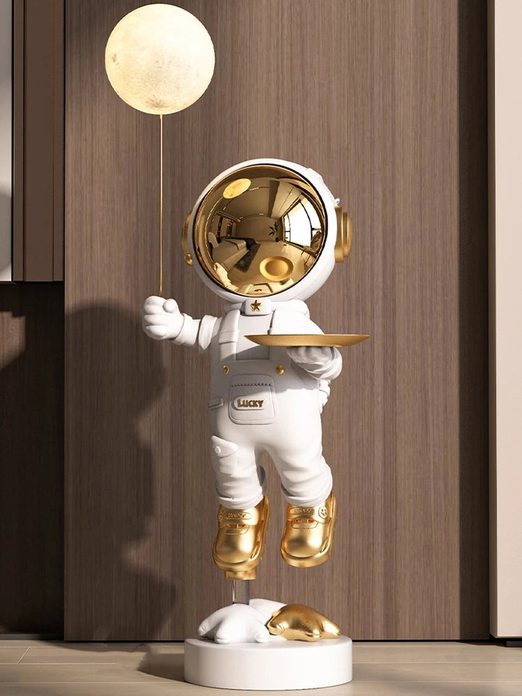 Decor Astronaut Statues Tray Storage Rack Art Ornaments